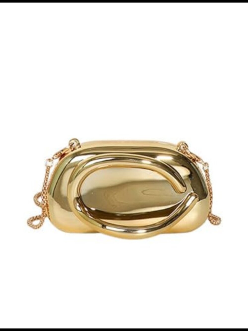 Mini Metallic Acrylic Evening Clutch with Chain Strap Crossbody Shoulder Bag